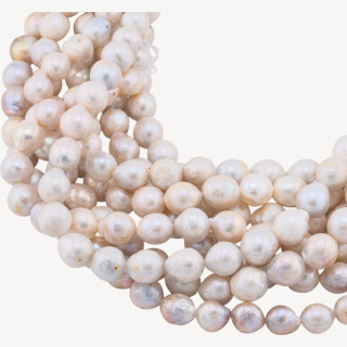 Perle Di Fiume Barocche Linea Economica Coin Lotto Stock 10 Fili