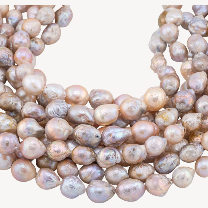 Perle Di Fiume Barocche Linea Economica Lotto Stock 10 Fili