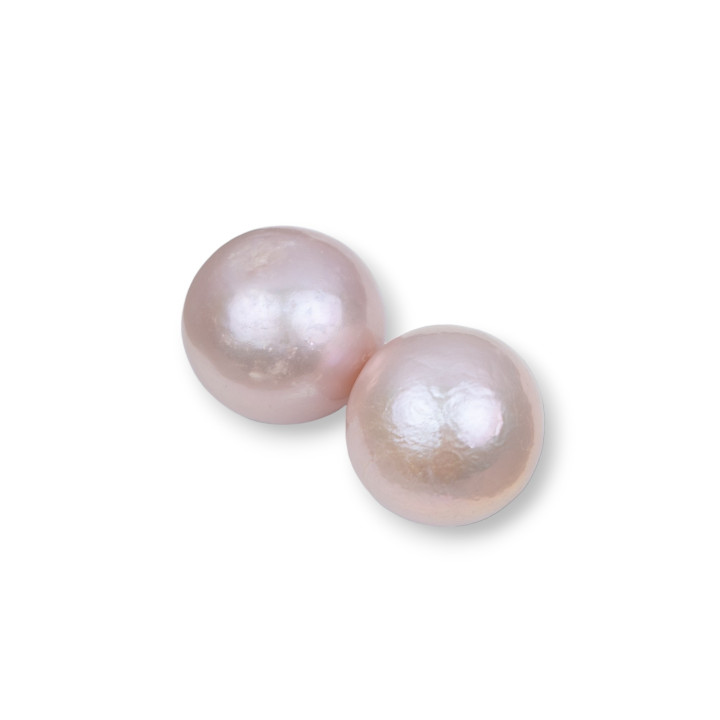 Perle di Fiume Barocche Tondo 1 Foro (SEZ) 13,0-13,5mm 10 Paia Lilla