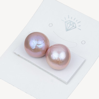 Perle di Fiume Barocche Tondo 1 Foro (SEZ) 14,0-14,5mm 10 Paia Lilla