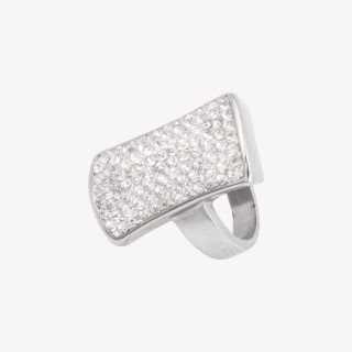 Anello In Acciaio Collezione Zaira Con Zirconi MOD.1 Misura 8