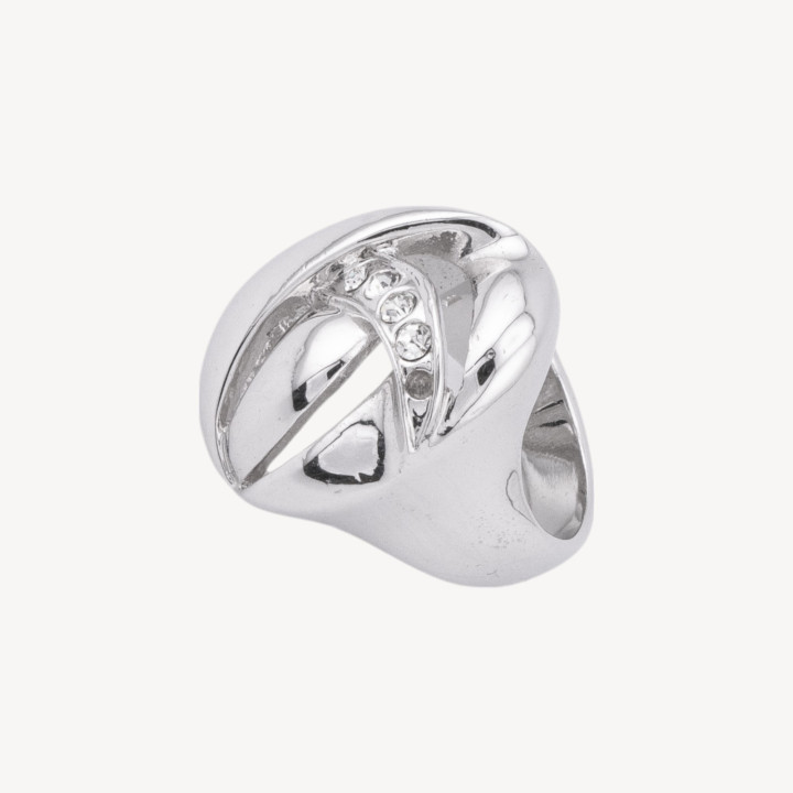 Anello In Acciaio Collezione Zaira Con Zirconi MOD.9 Misura 6