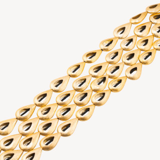 Perline Di Bronzo Spazzolato Dorato Goccia 16x21mm