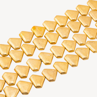 Perline Di Bronzo Spazzolato Dorato Pentagono Irregolare 25x21mm