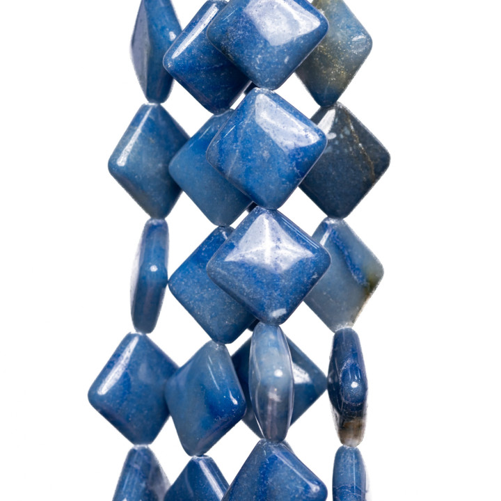 Blue Aventurine Flat Rhombus 16mm Dark