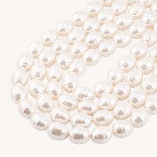 Perle di Maiorca Bianca Barocca Irregolare 13x18mm