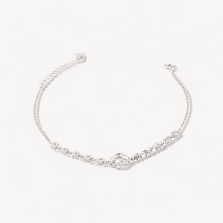 Bracciale In Argento 925 Con Zirconi Quadrifoglio MOD1541