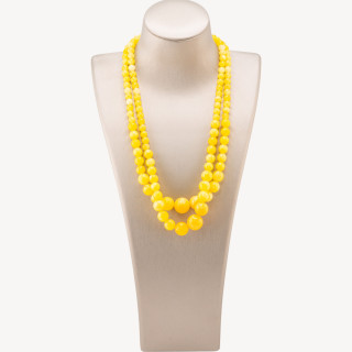 Collana Di Pietre Dure a Gradazione 6-14mm 2pz Giada Gialla