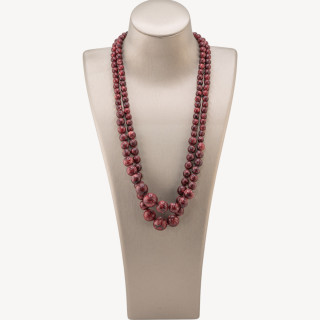 Collana Di Pietre Dure a Gradazione 6-14mm 2pz Giada Rossa