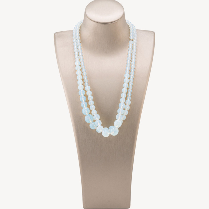 Collana Di Pietre Dure a Gradazione 6-14mm 2pz Opale Sintetico