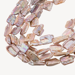 Perle Di Fiume Barocche Piatte Linea Economica Bronzo Rettangolo MOD2176C