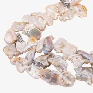 Perle Di Fiume Barocche Piatte Linea Economica Piatte Irregolare Keshi MOD2172