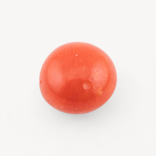 Cabochon di Corallo Rosso Italiano Naturale Premium 7mm 1pz