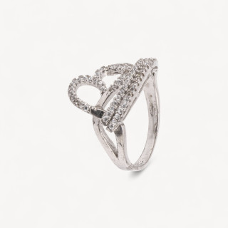 Anello Gioiello In Argento 925 Con Zirconi MOD.2742 15x20mm