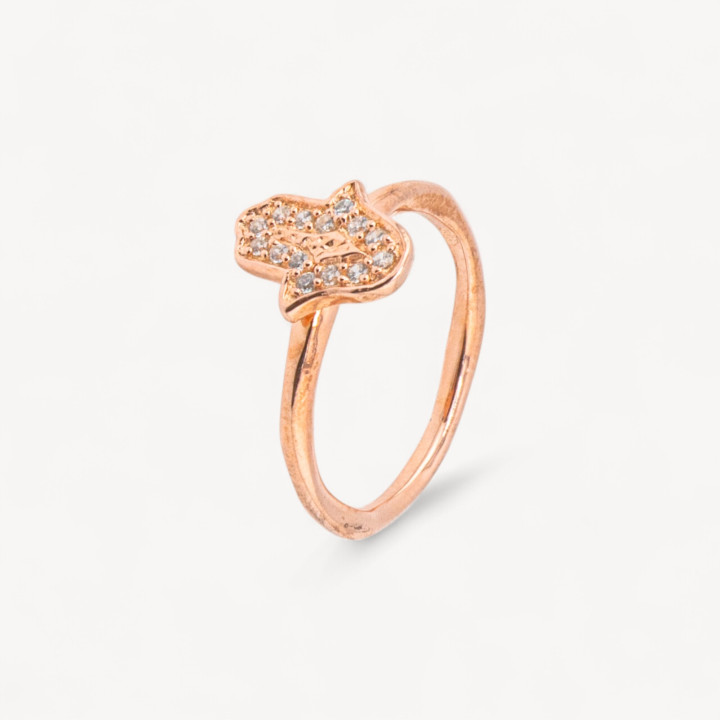 Anello Gioiello In Argento 925 Con Zirconi MOD.2742 10,3mm Oro Rosa