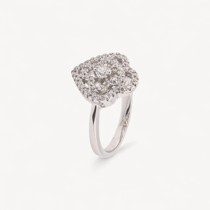 Anello Gioiello In Argento 925 Con Zirconi MOD.2742 9,4x12mm