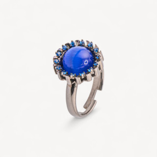 Anello Gioiello In Argento 925 Con Zirconi MOD.2742 9,4x12mm