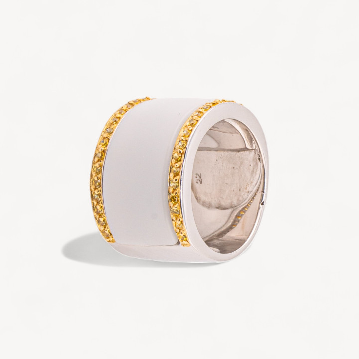 Anello Gioiello In Argento 925 Con Zirconi MOD.2742 14,7x22,3mm