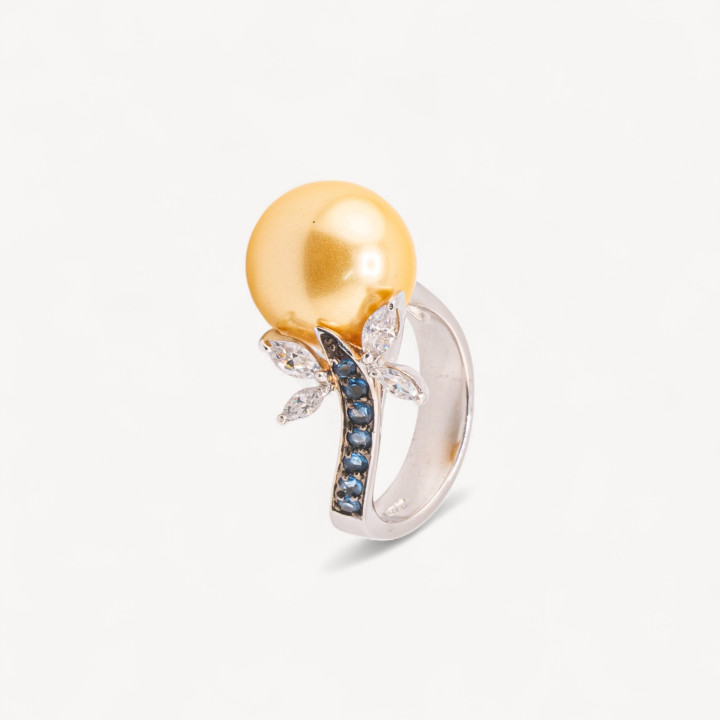 Anello Gioiello In Argento 925 Con Zirconi MOD.2742 13x19,5mm