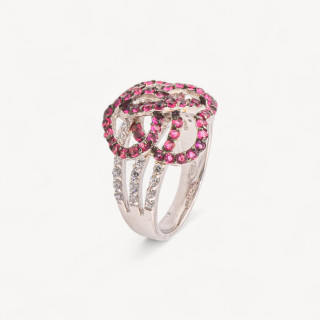 Anello Gioiello In Argento 925 Con Zirconi MOD.2742 15,5x20,4mm