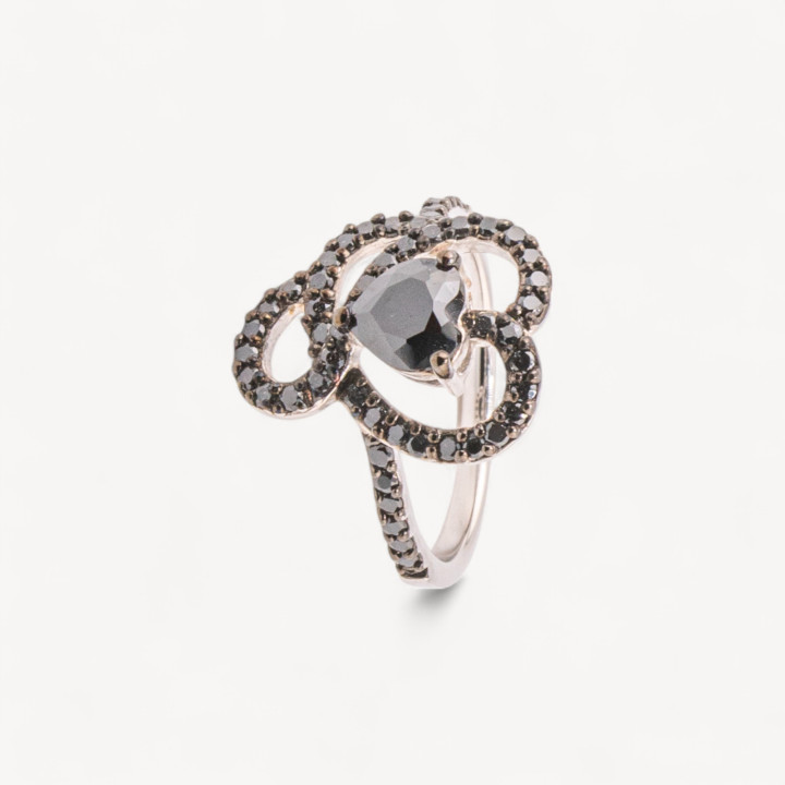 Anello Gioiello In Argento 925 Con Zirconi MOD.2742 16,4x20mm