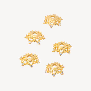 Componente Coppette In Argento 925 11mm 5pz Dorato