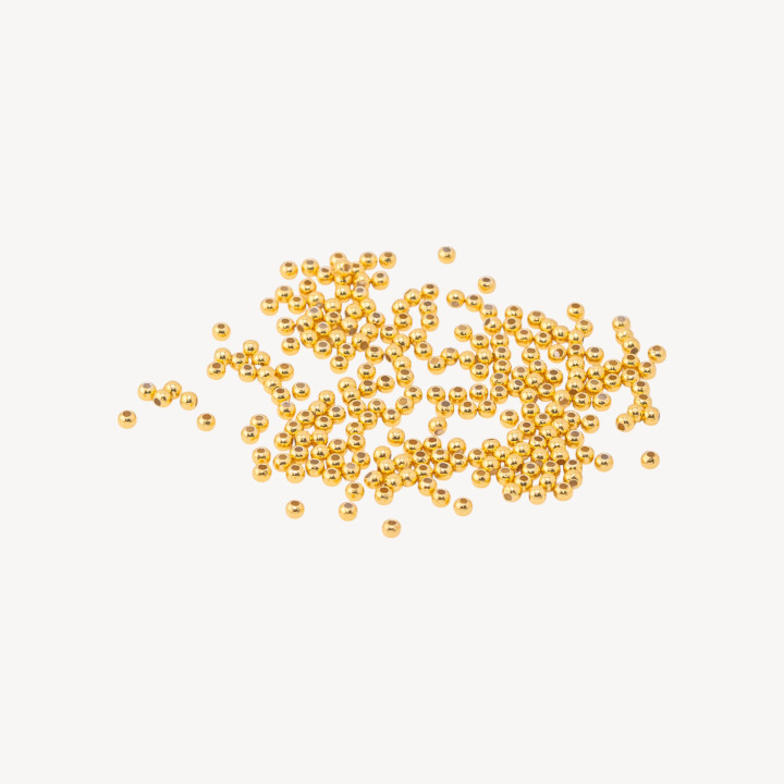 Distanziatore Palline Di Argento 925 Schiaccini 2mm Dorato