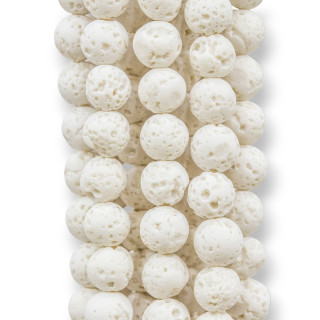 Pietra Lavica Bianca Tondo Liscio  8mm