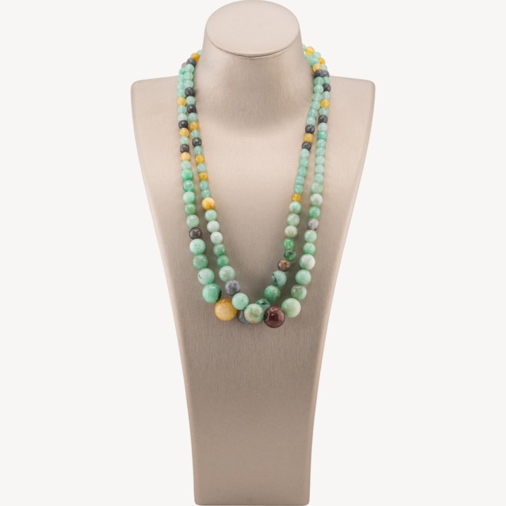 Collana Di Pietre Dure a Gradazione 6-14mm 2pz Amazzonite