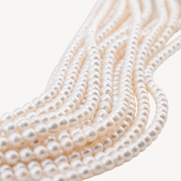 Perle Di Fiume Chicco Di Riso 5,5-6mm A Bianco