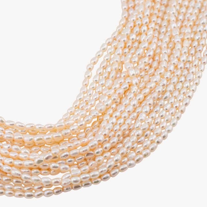 Perle Di Fiume Microperle Chicco Di Riso 2,8-3,2mm AAA Bianco