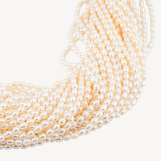 Perle Di Fiume Microperle Chicco Di Riso 4,3-4,6mm AAA Bianco