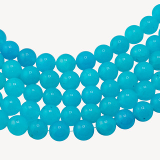 Giada Giadeite Colorata Linea Economica Tondo Liscio 10mm Turchese