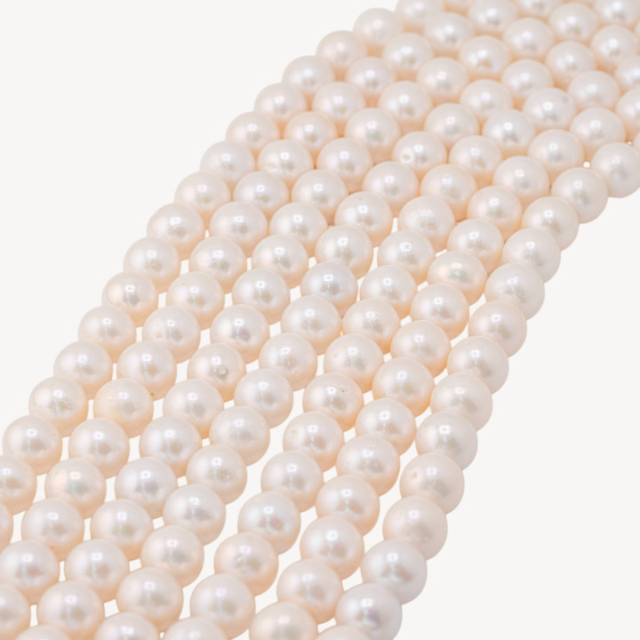 Perle Di Fiume Tonde 11,5-12mm Barocche Bianco