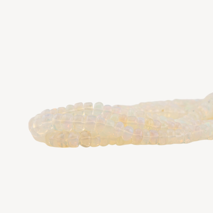 Opale Naturale Perlina Rondelle Lisce Tagliato Artigianalmente Prima Scelta 3,5-5,5mm