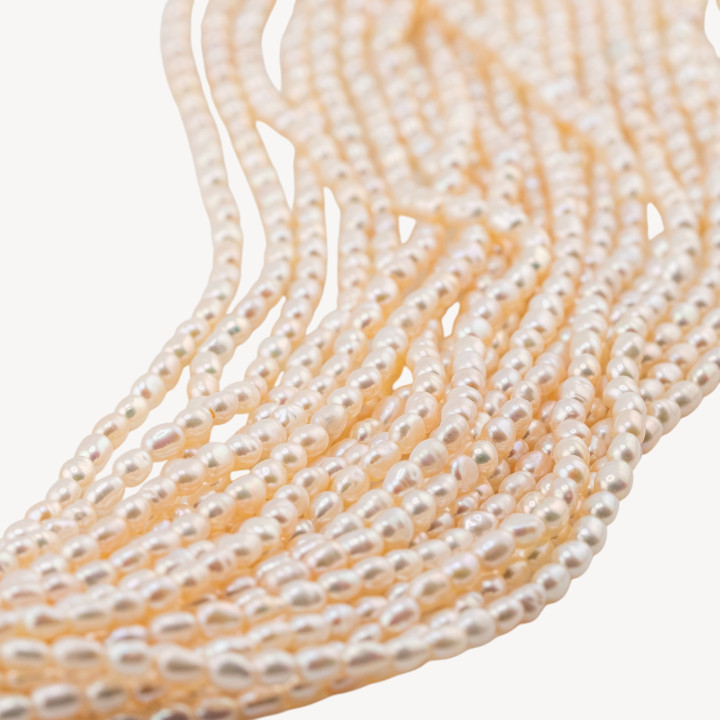 Perle Di Fiume Microperle Chicco Di Riso 2,8-3,2mm AAA Bianco