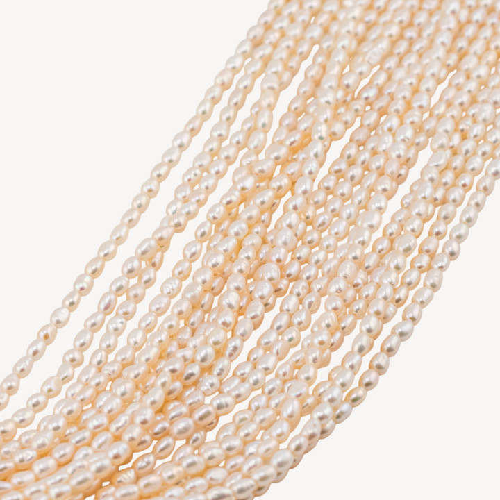 Perle Di Fiume Microperle Chicco Di Riso 2,8-3,2mm AAA Bianco