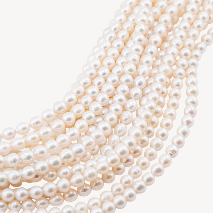 Perle Di Fiume Chicco Di Riso 5,5-6mm A Bianco