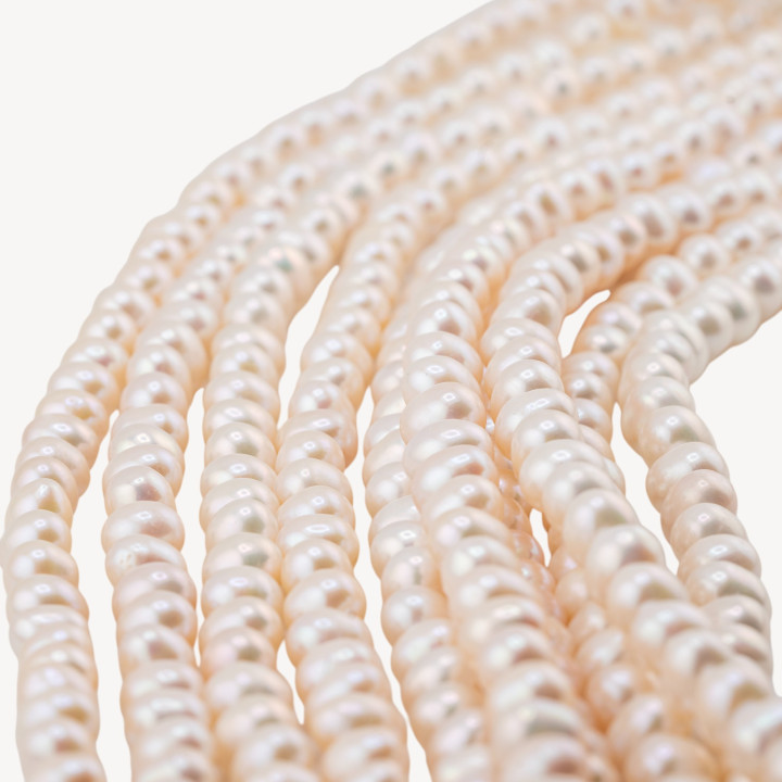 Perle Di Fiume Tonde Semiround 7,5-8mm AA+ Bianco