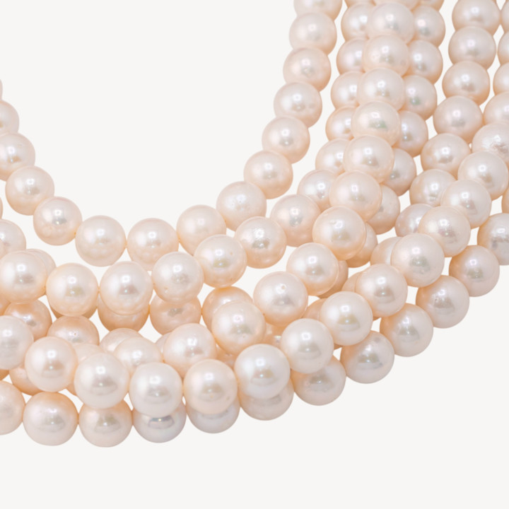 Perle Di Fiume Tonde 11,5-12mm Barocche Bianco