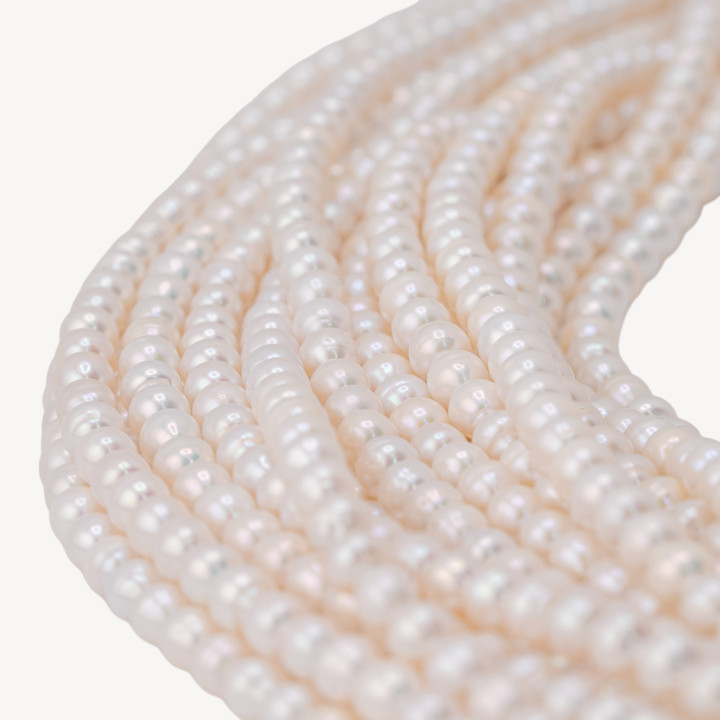 Perle Di Fiume Chicco Di Riso 5,5-6mm A Bianco