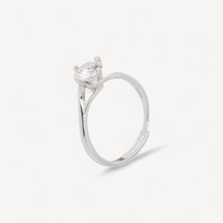 Anello In Argento 925 Con Moissanite MOD1436 Rodiato