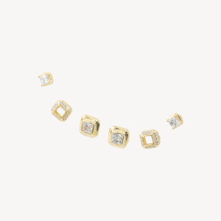 Orecchini In Argento 925 Con Zirconi MOD1594 Dorato