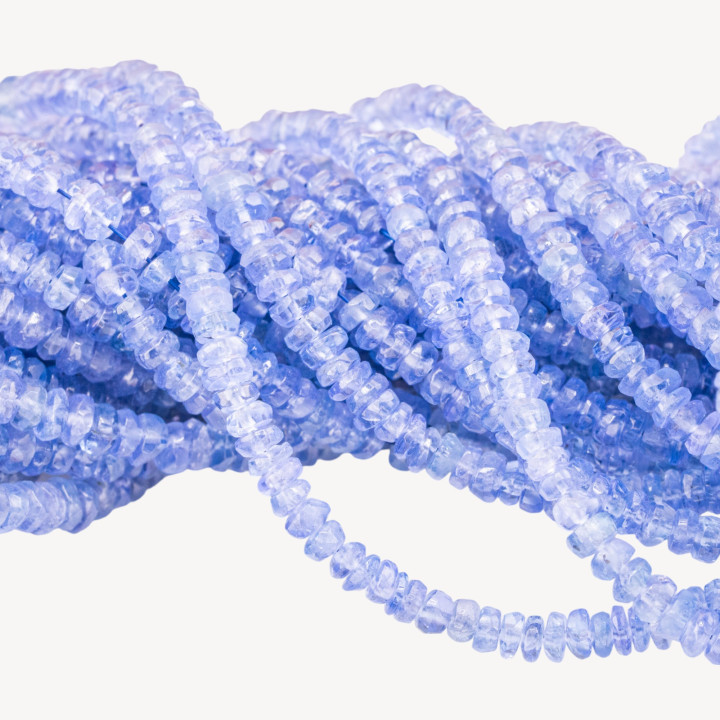 Tanzanite Rondelle Sfaccettate 3-4mm