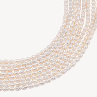 Perle Di Fiume Microperle Chicco Di Riso AA+ 4,5-5mm Bianco