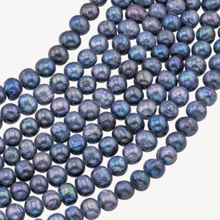 Perle di Fiume Semiround AA+ 10-11,5mm Grigio Scuro