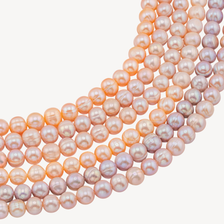 Perle di Fiume Semiround AA+ 8,5-9mm Rosa