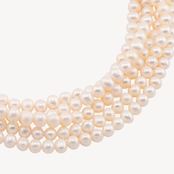 Perle Di Fiume Tonde 5,5-6,0mm 5A Bianco