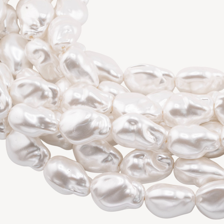 Perle di Maiorca Bianca Gocce Barocche