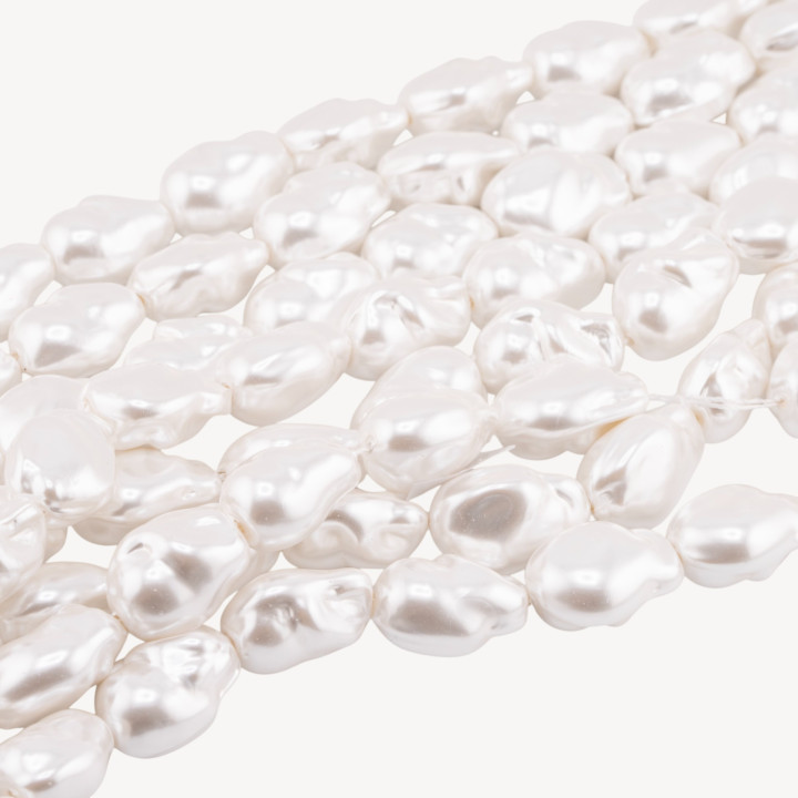 Perle di Maiorca Bianca Gocce Barocche